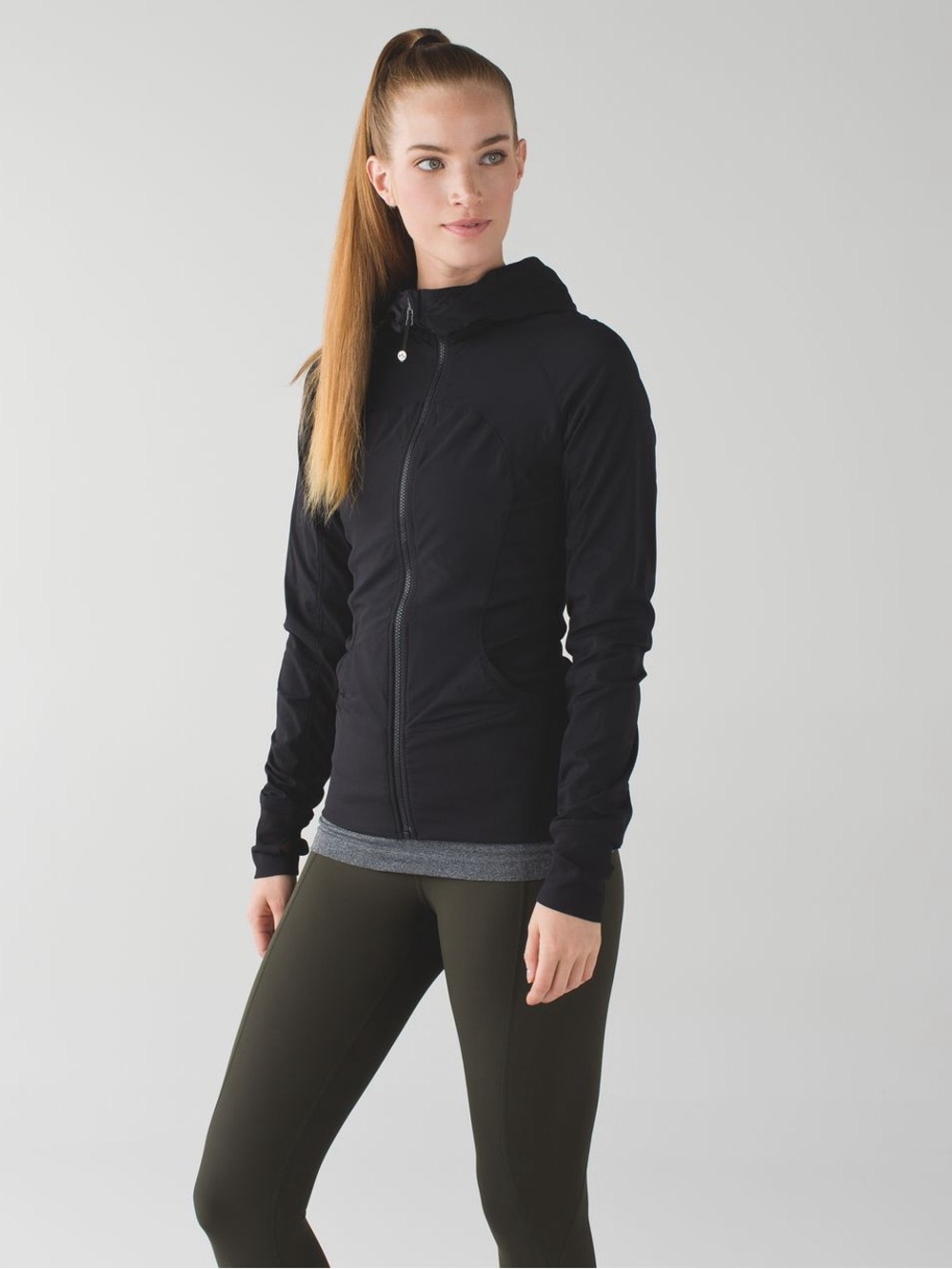 lululemon athletica Women’s Black Flux Reversible Hooded Jacket Size 6 Pilates
